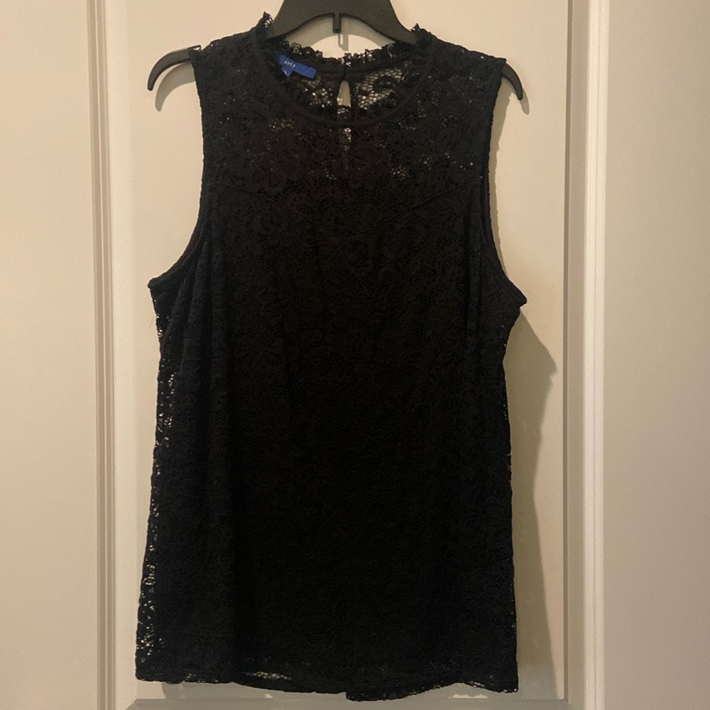 Apt. 9 Black Lace Top